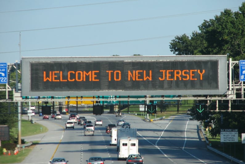 Welcome to New Jersey highway sign