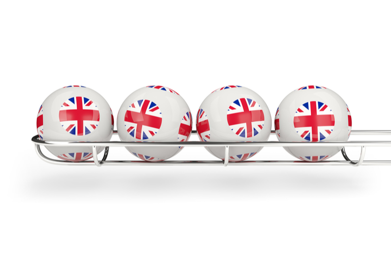 Union Jack lottery balls